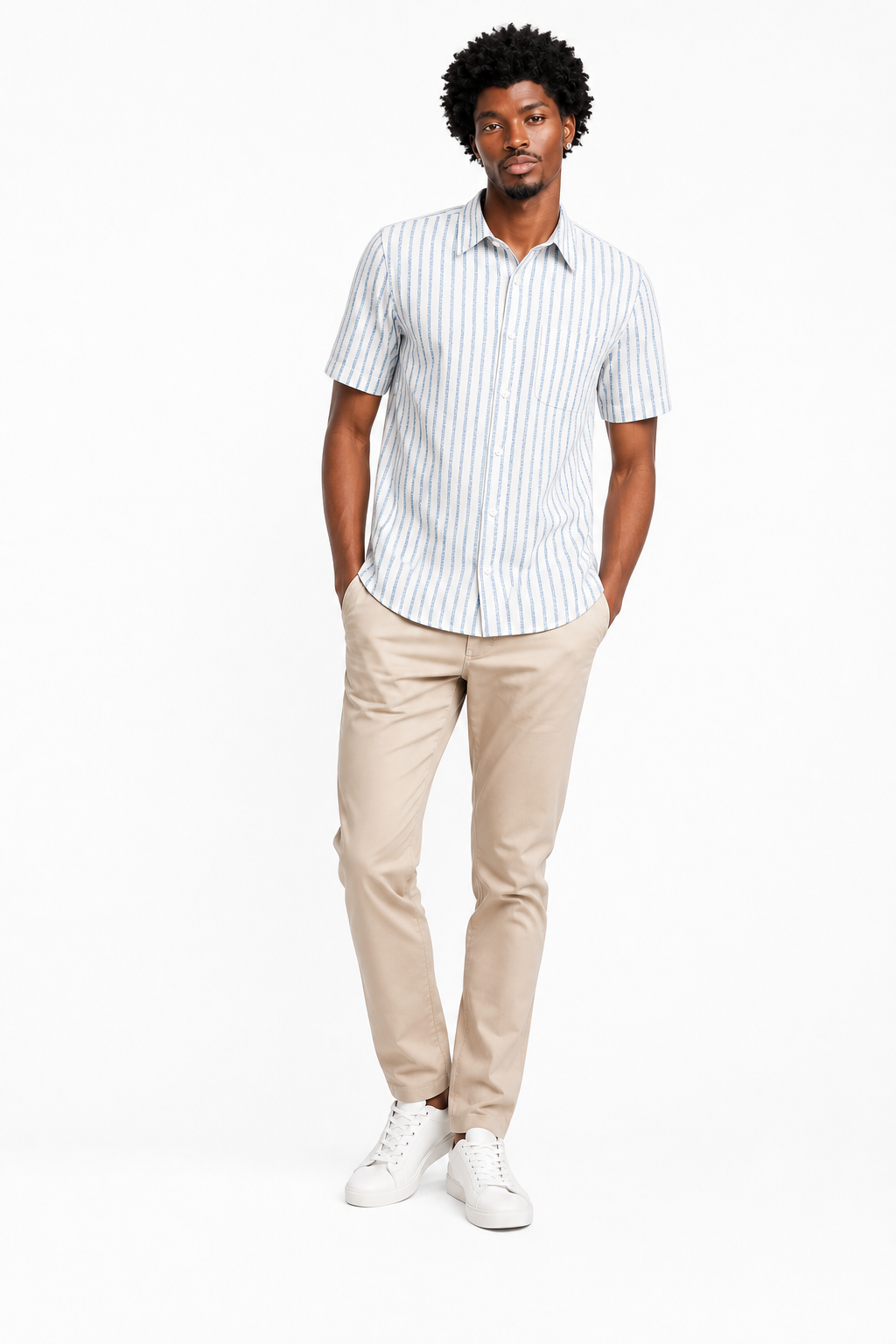 Chemise Rayee Ciel