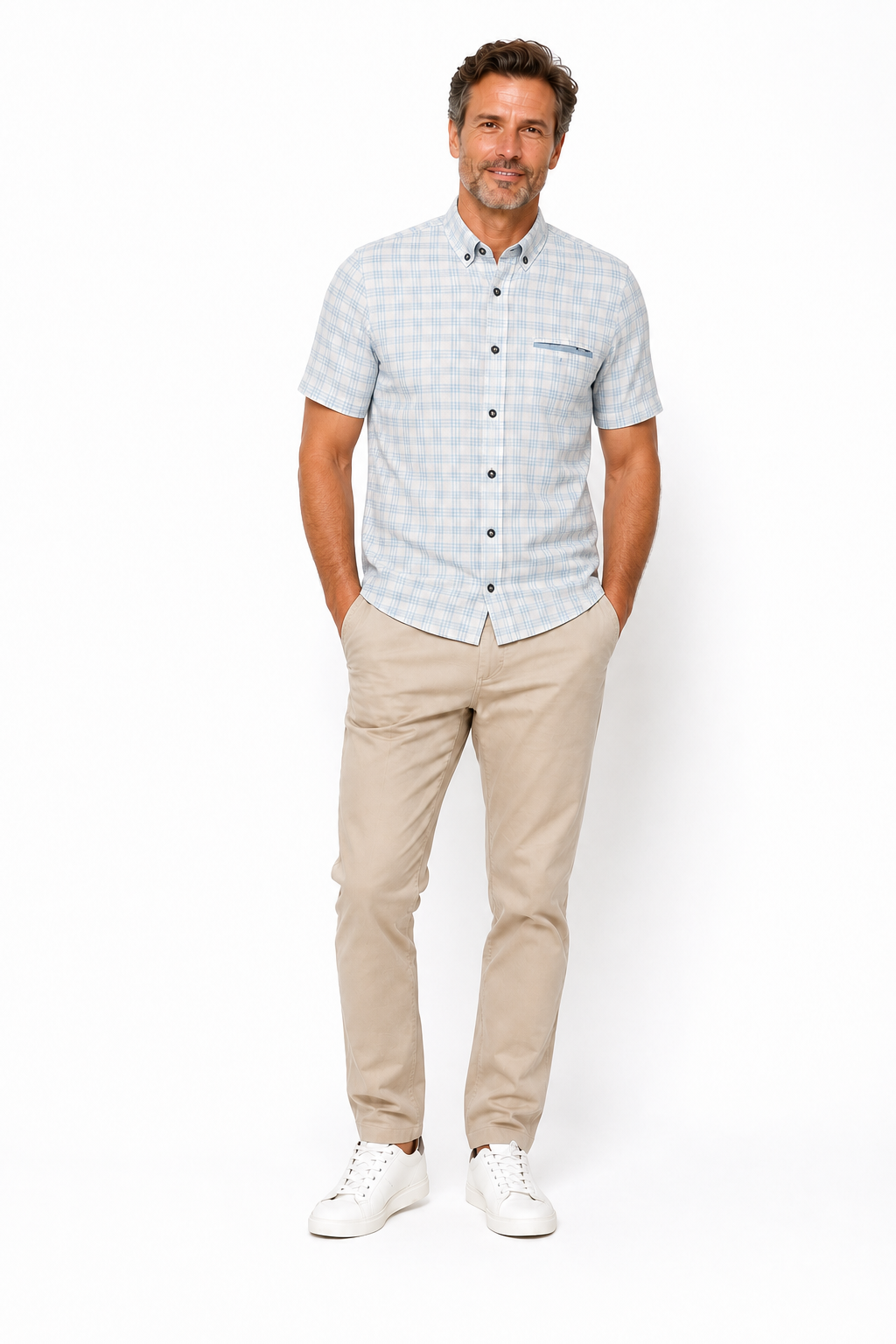 Chemise Carreaux Ciel