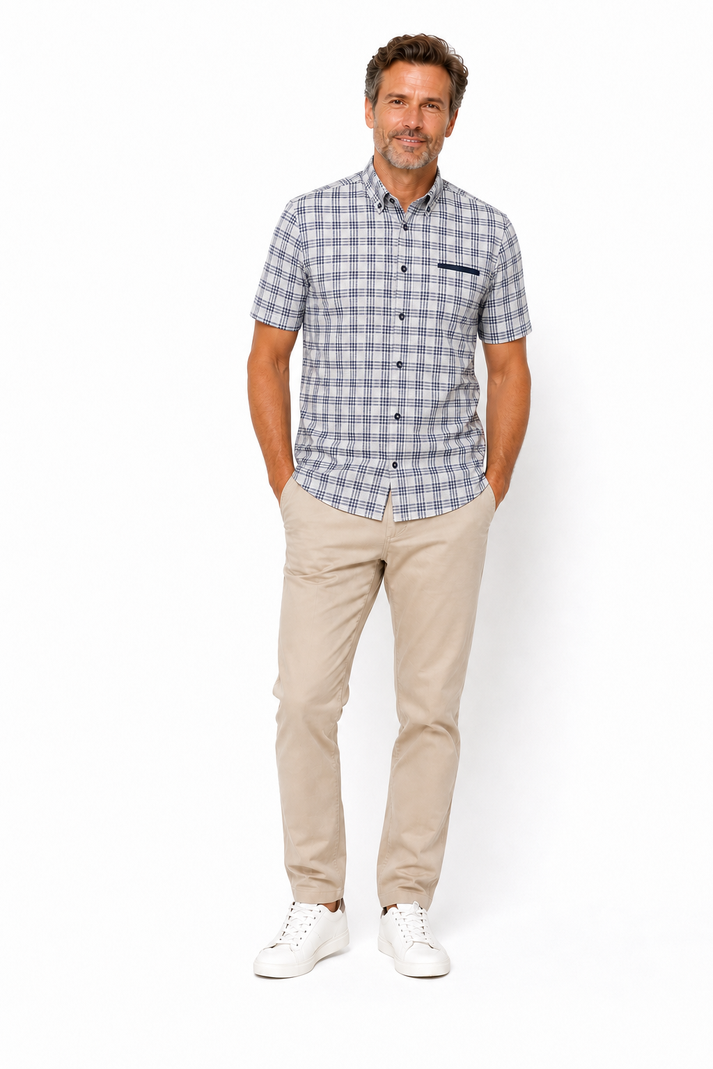 Chemise Carreaux Indigo