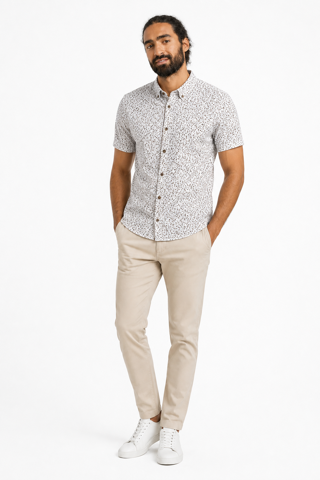 Chemise Imprimee Brun