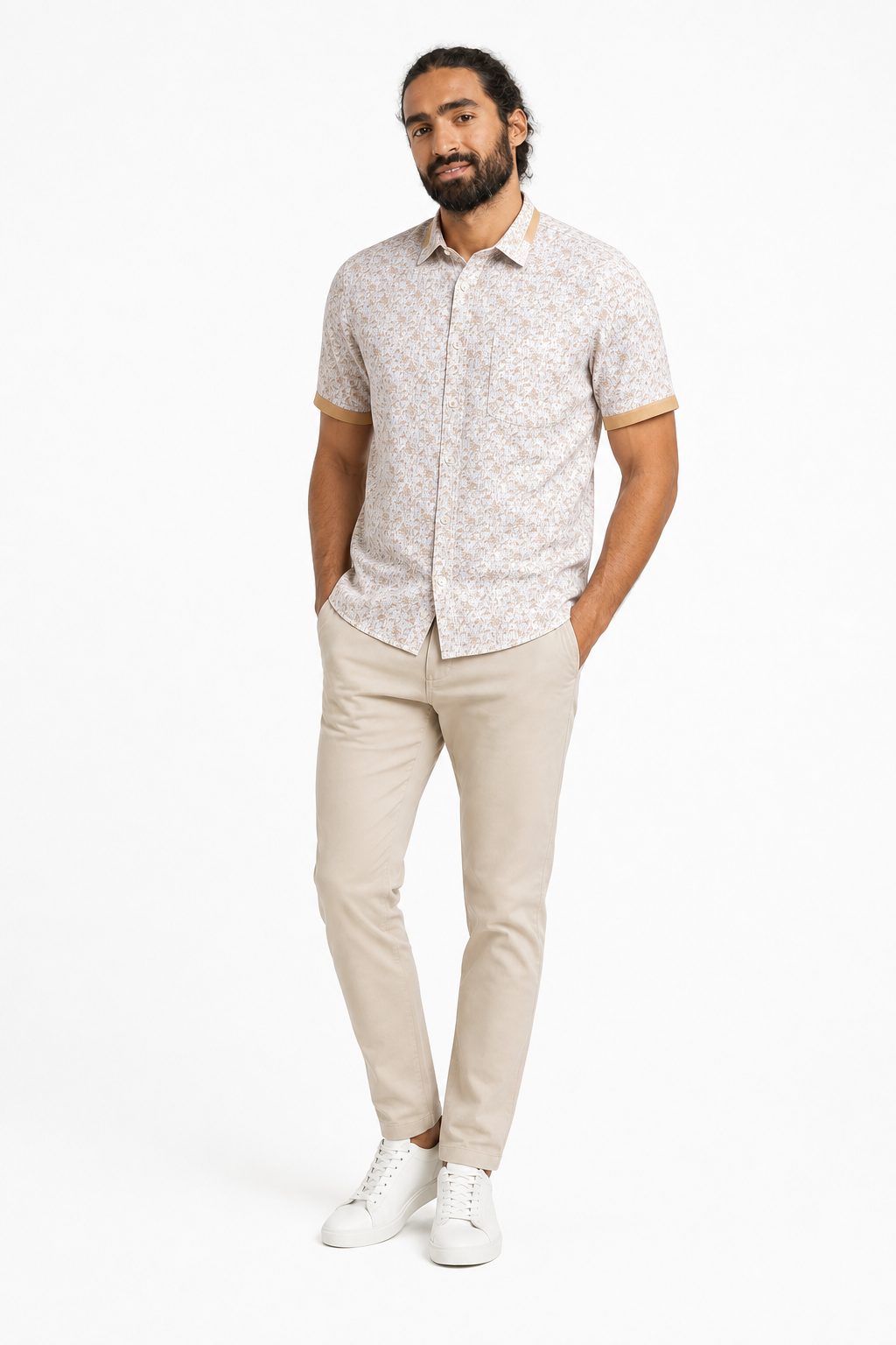 Chemise Imprimee Orange