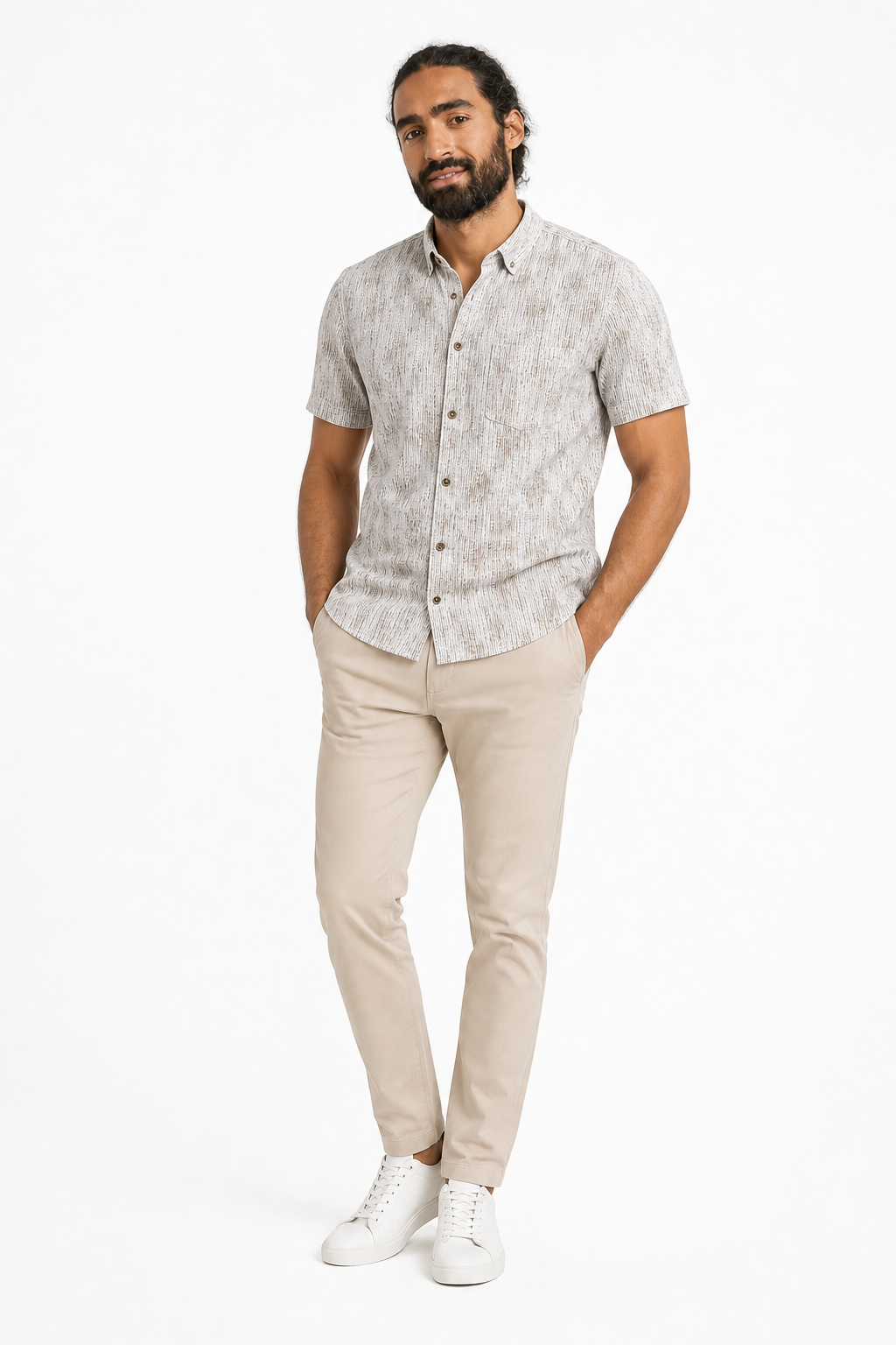 Chemise Imprimee Beige
