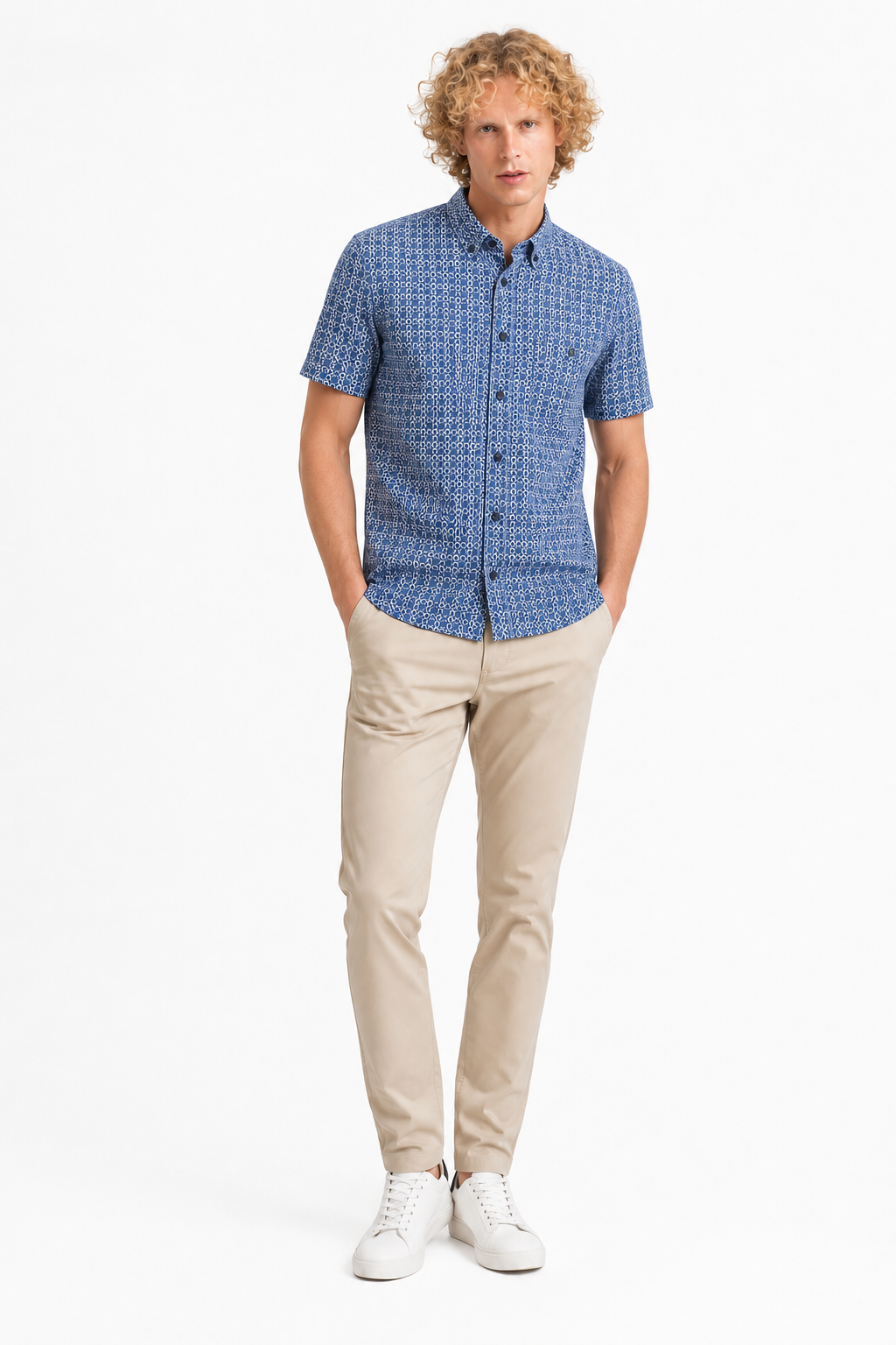 Chemise Imprimee Micromotifs Unique