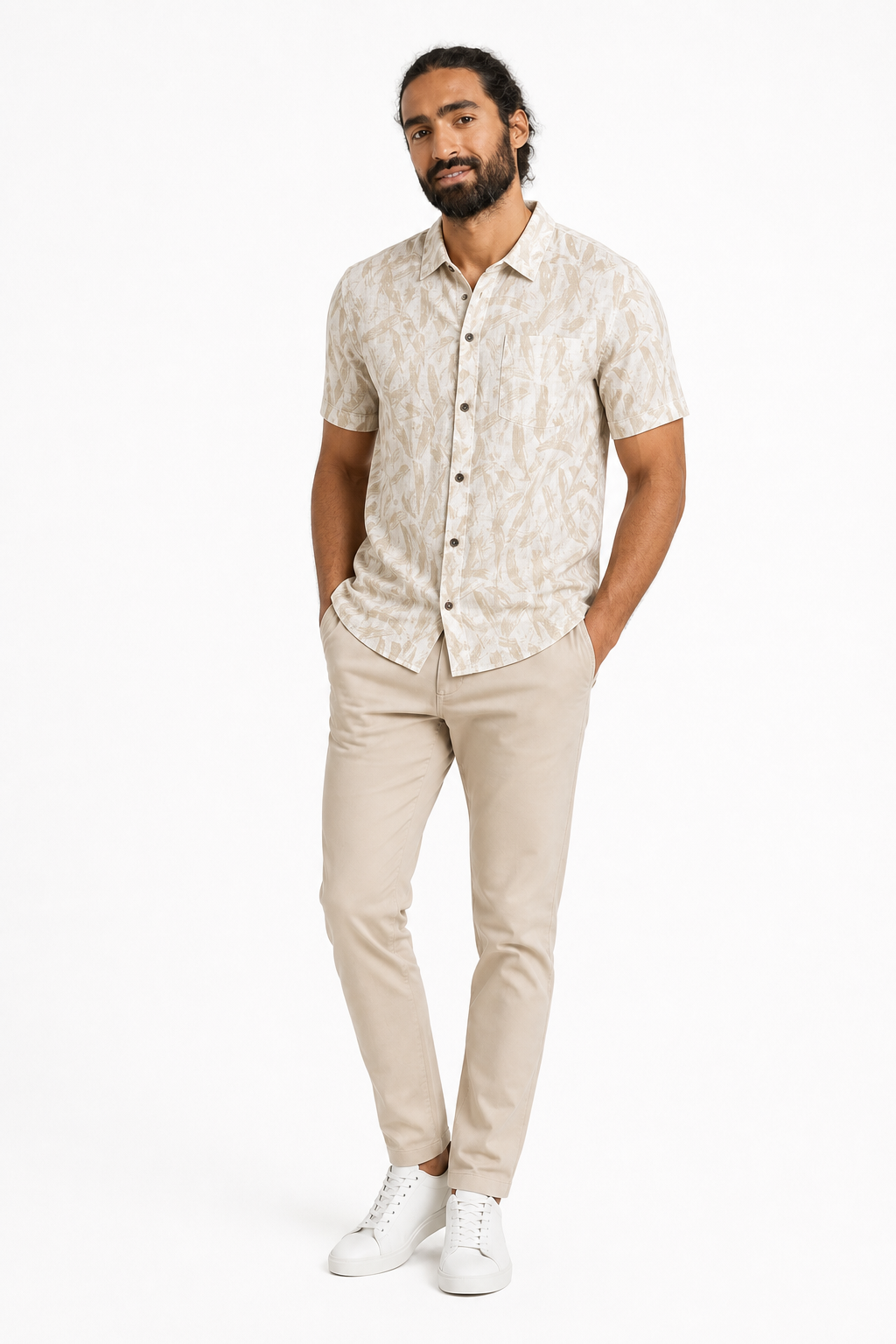 Chemise Imprimee Ecru