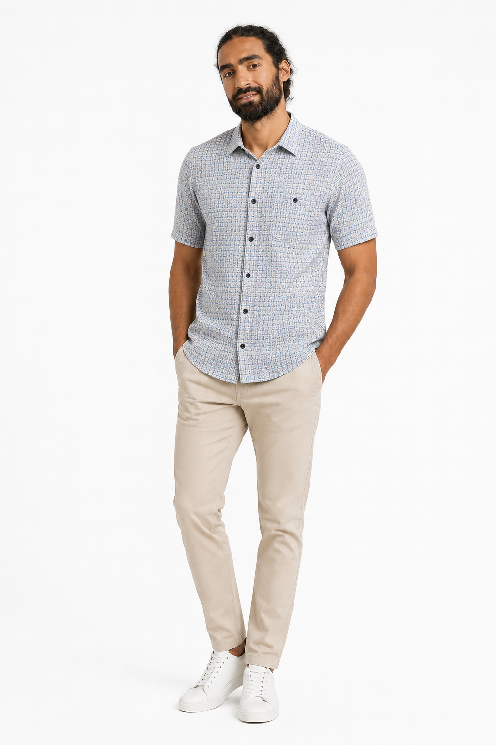 Chemise Imprimee Micromotifs Unique