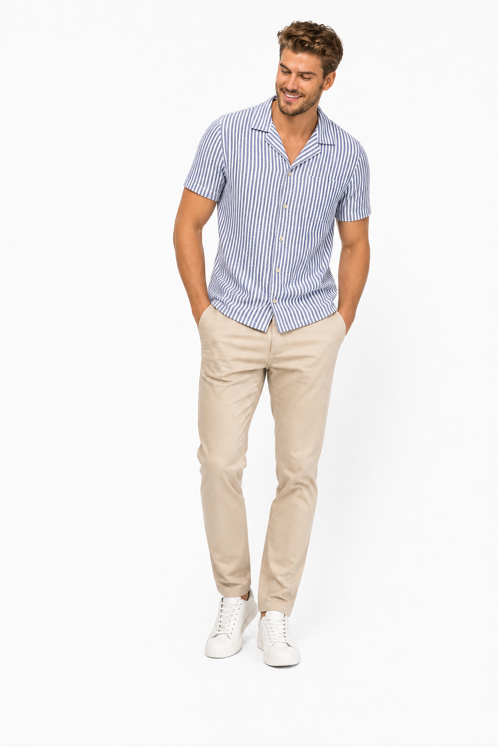 Chemise Rayee Bleu