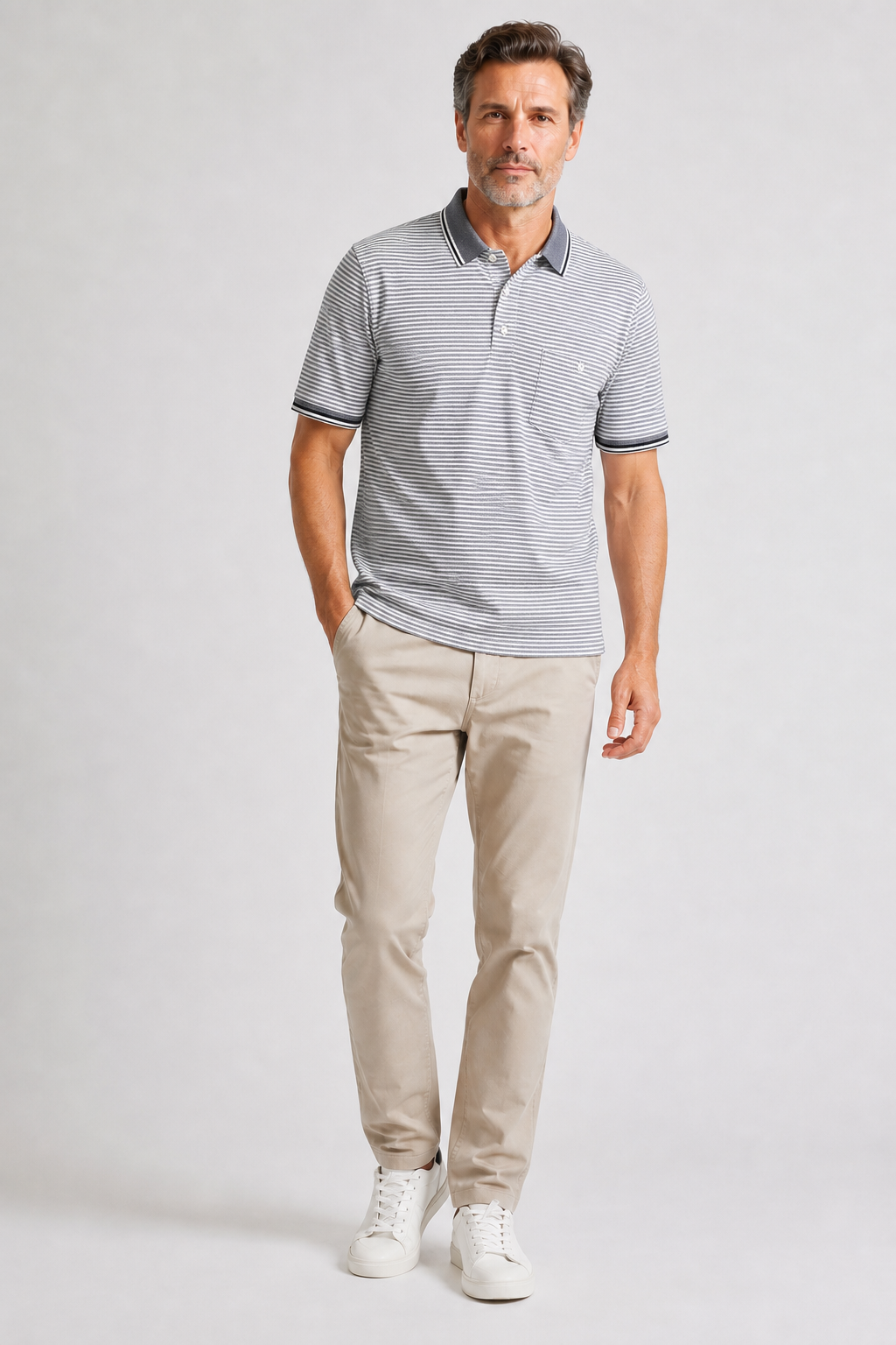 Polo Col Polo Gris