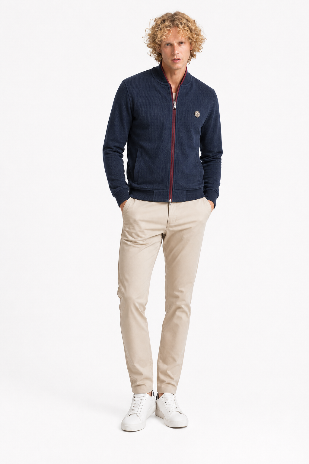 Gilet Col Aviateur Marine