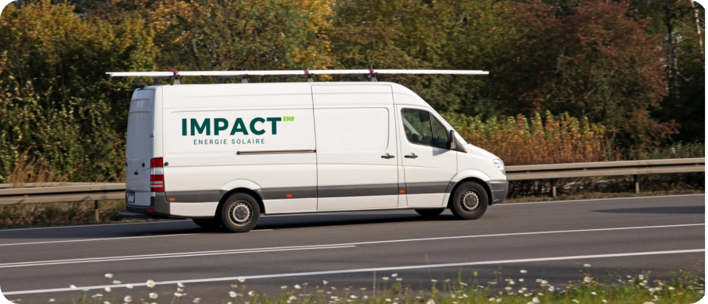 camionnette avec logo impact enr